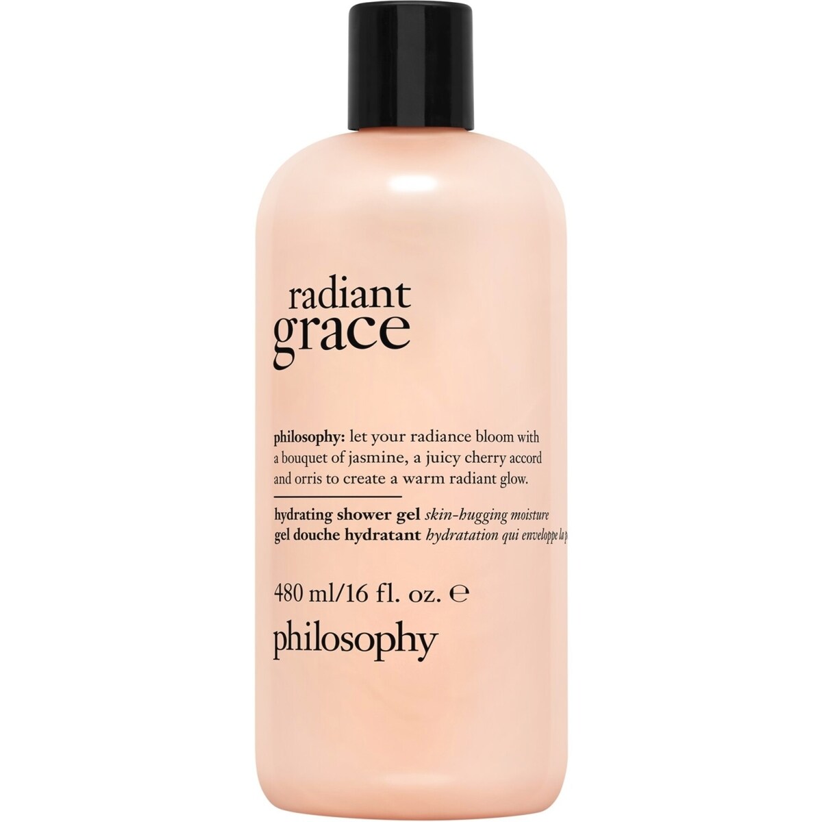 gel douche hydratant radiant grace, nettoie, revitalise la peau