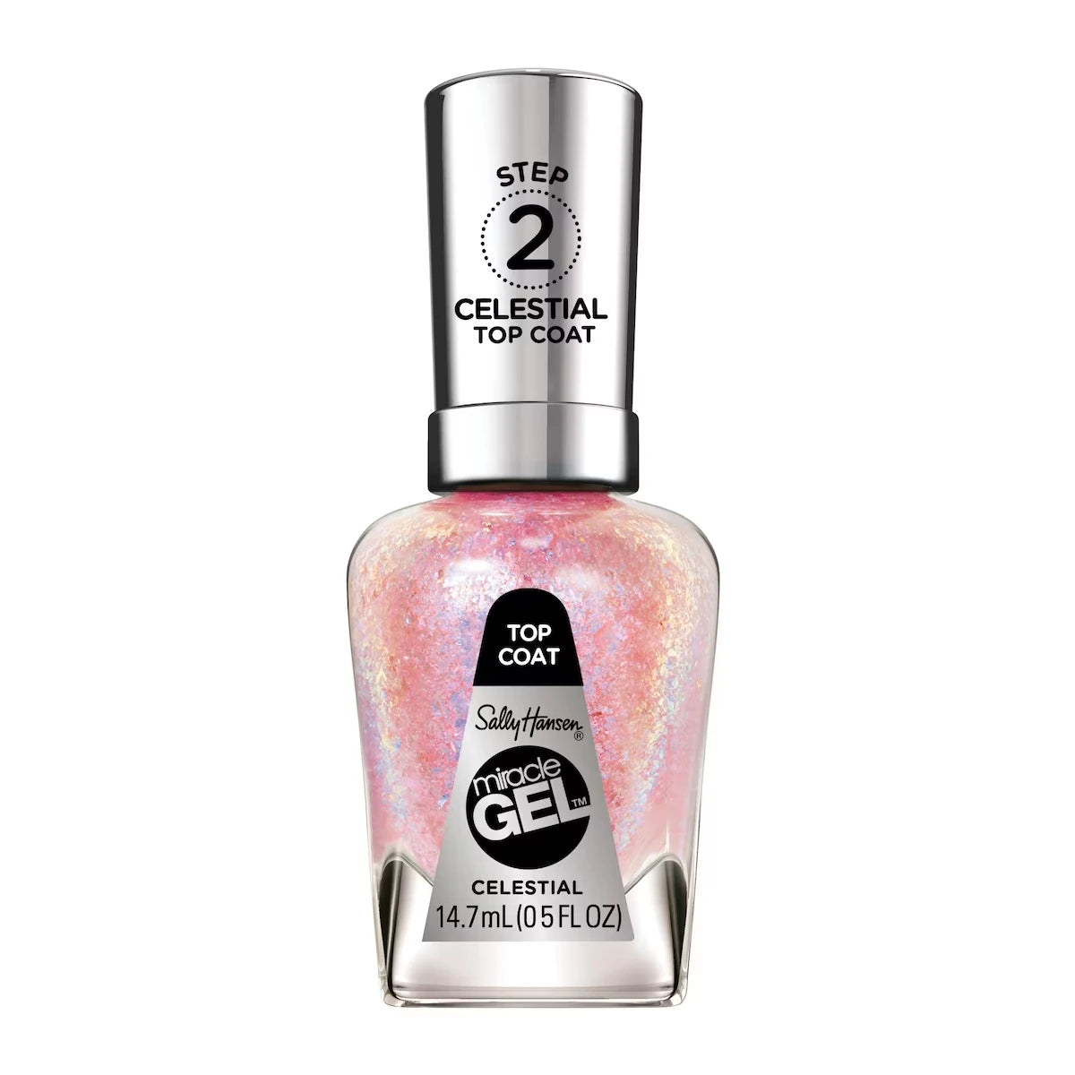 Miracle Gel, Celestial IV, Nail Polish Top Coat, Color-Shifting Effects, No UV Lamp Needed