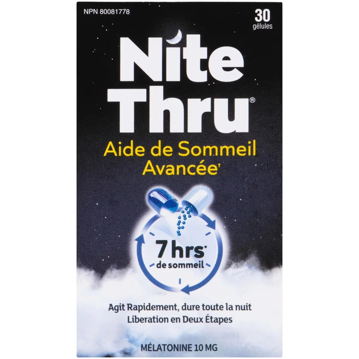 Aide au sommeil avancée Mélatonine Gélules 10 mg