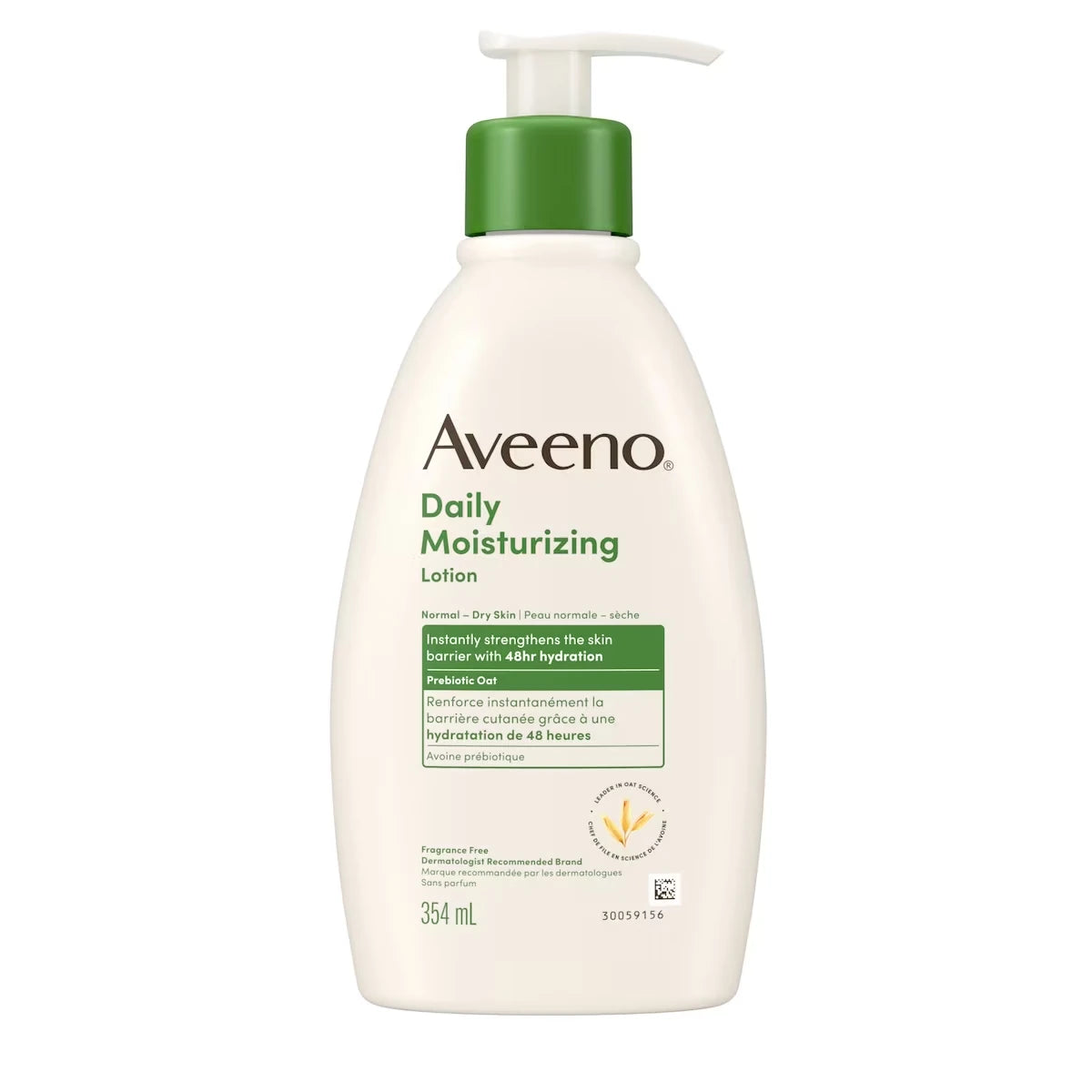 Daily Moisturizing Lotion, Dry Skin, Non-Comedogenic, Prebiotic Oat, Daily Moisturizer, Fragrance Free, 354mL