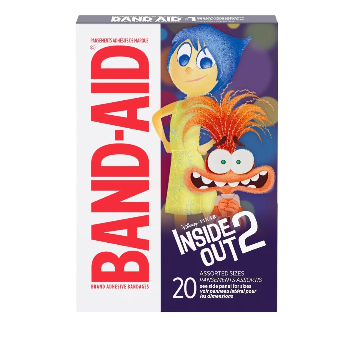 Pansements adhésifs Inside Out 2, tailles assorties
