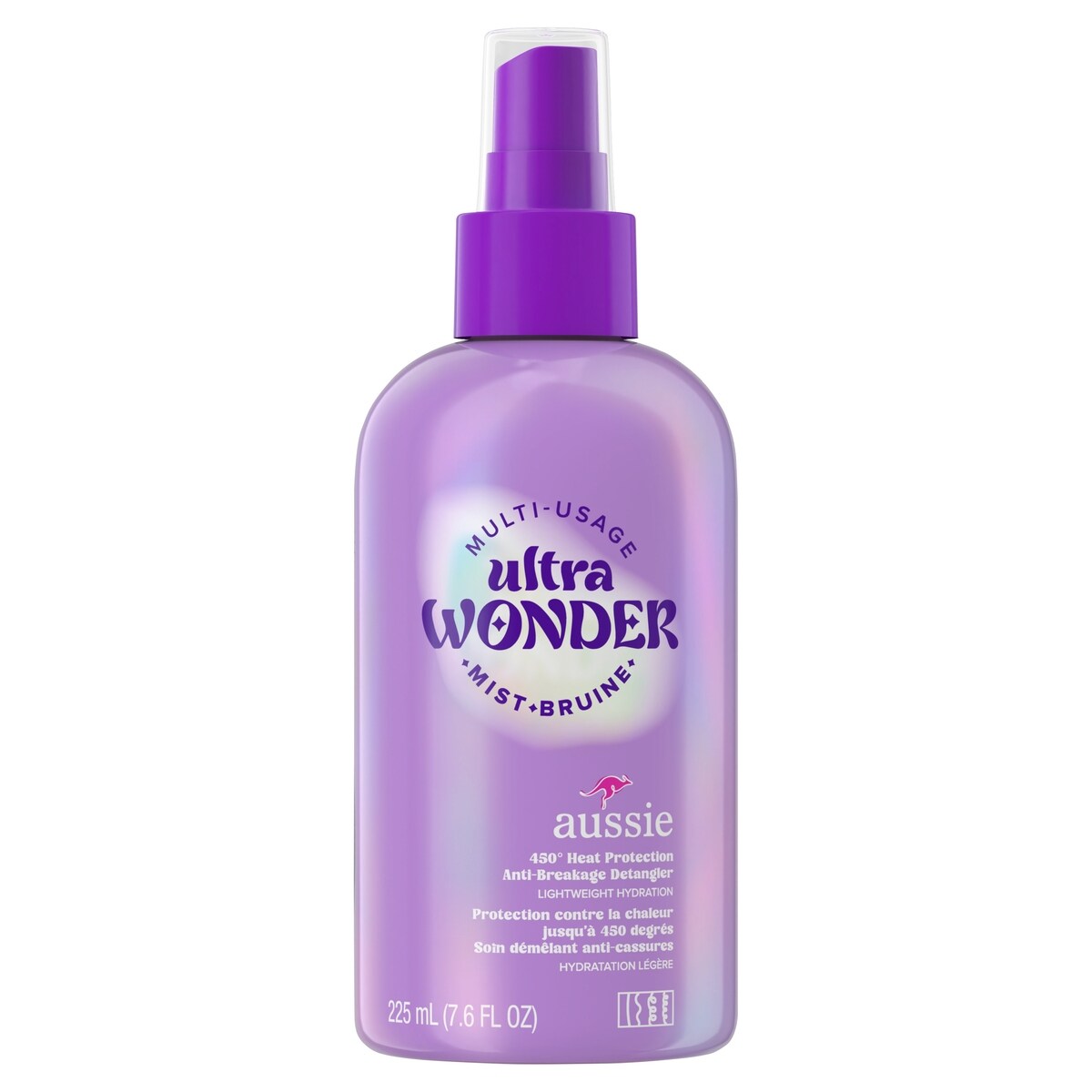 Bruine démêlante légère quotidienne Ultra Wonder à usages multiples, sans silicone, pour tous les types de cheveux et de boucles