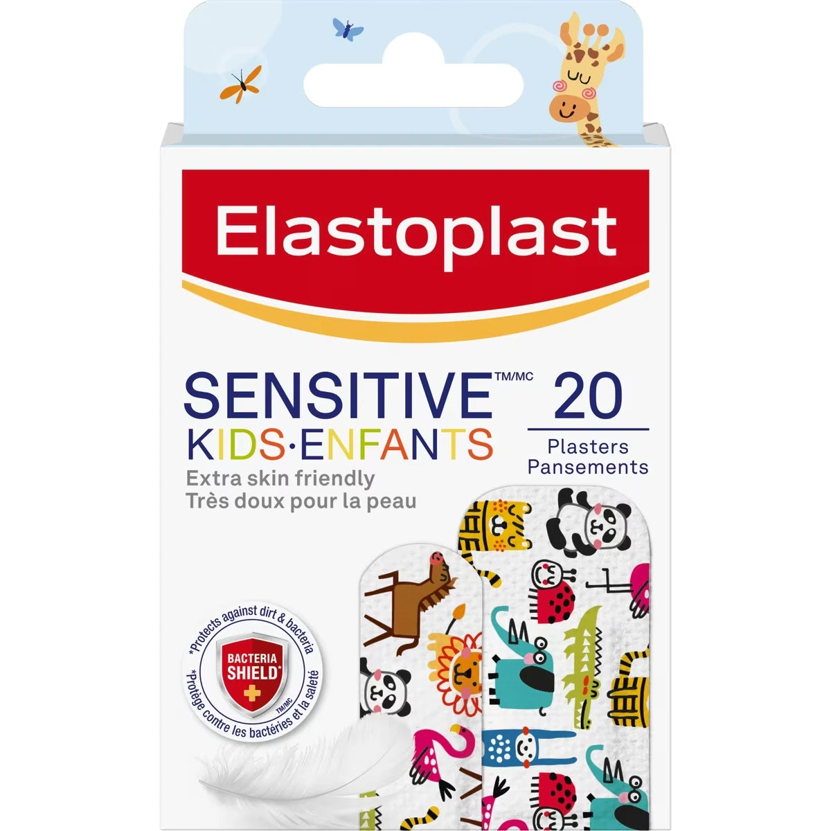 Assortiment de pansements Sensitive Enfants, Boȋte de 20