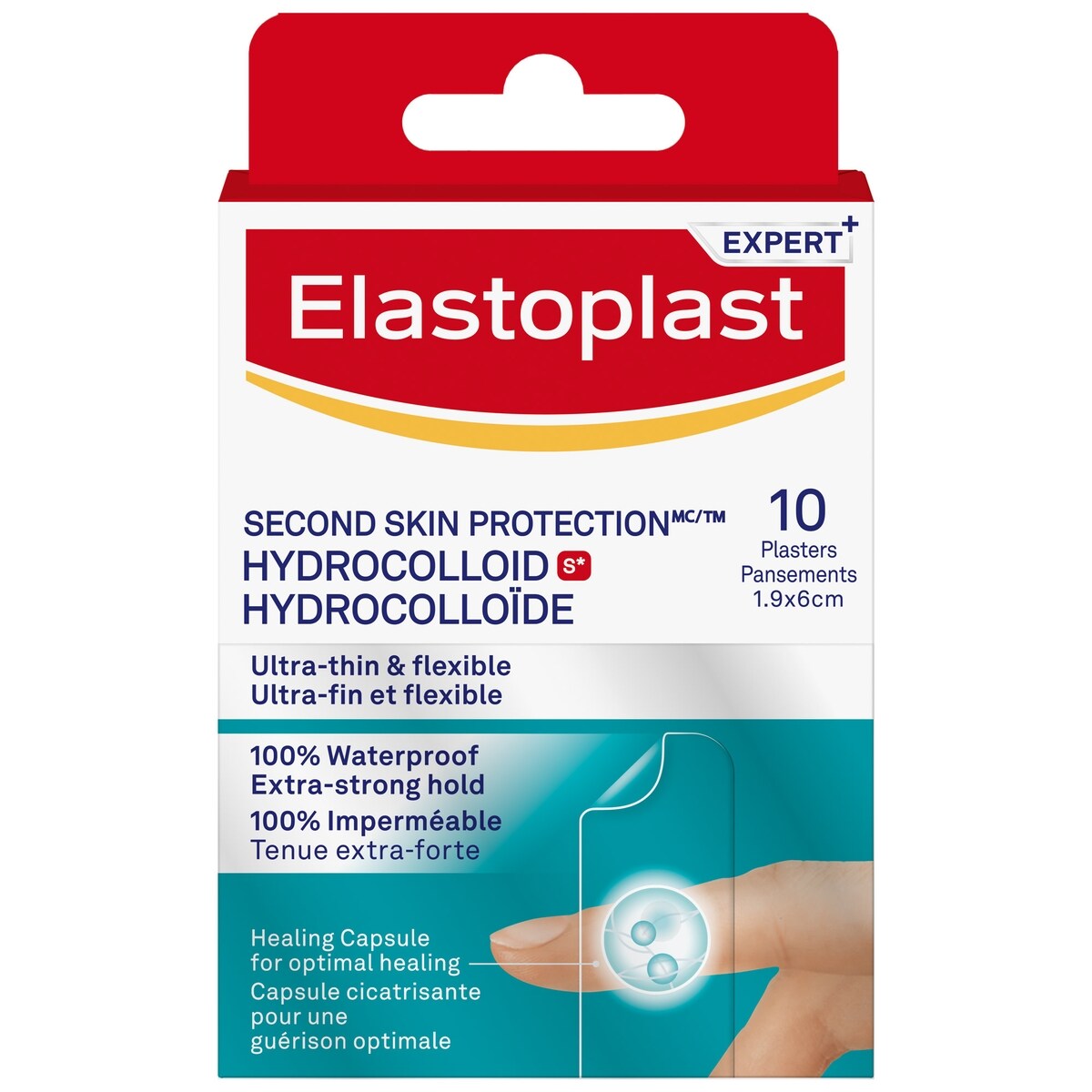 Second Skin pansements hydrocolloïdes pour doigts, imperméables, boîte de 10