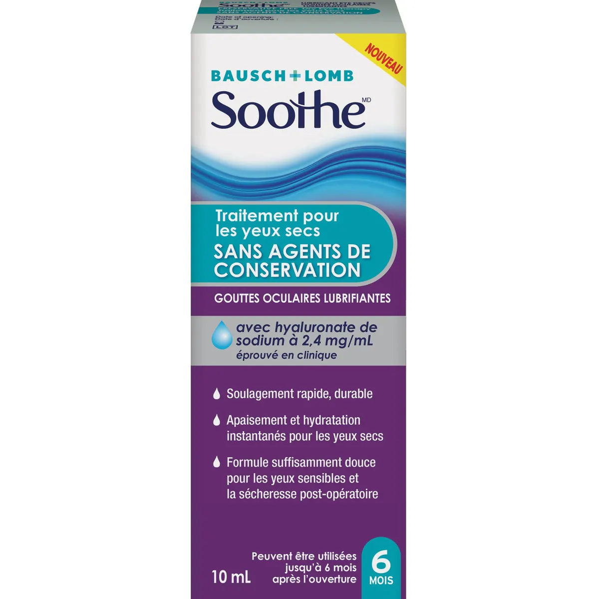 traitement pour les yeux secs sans agents de conservation