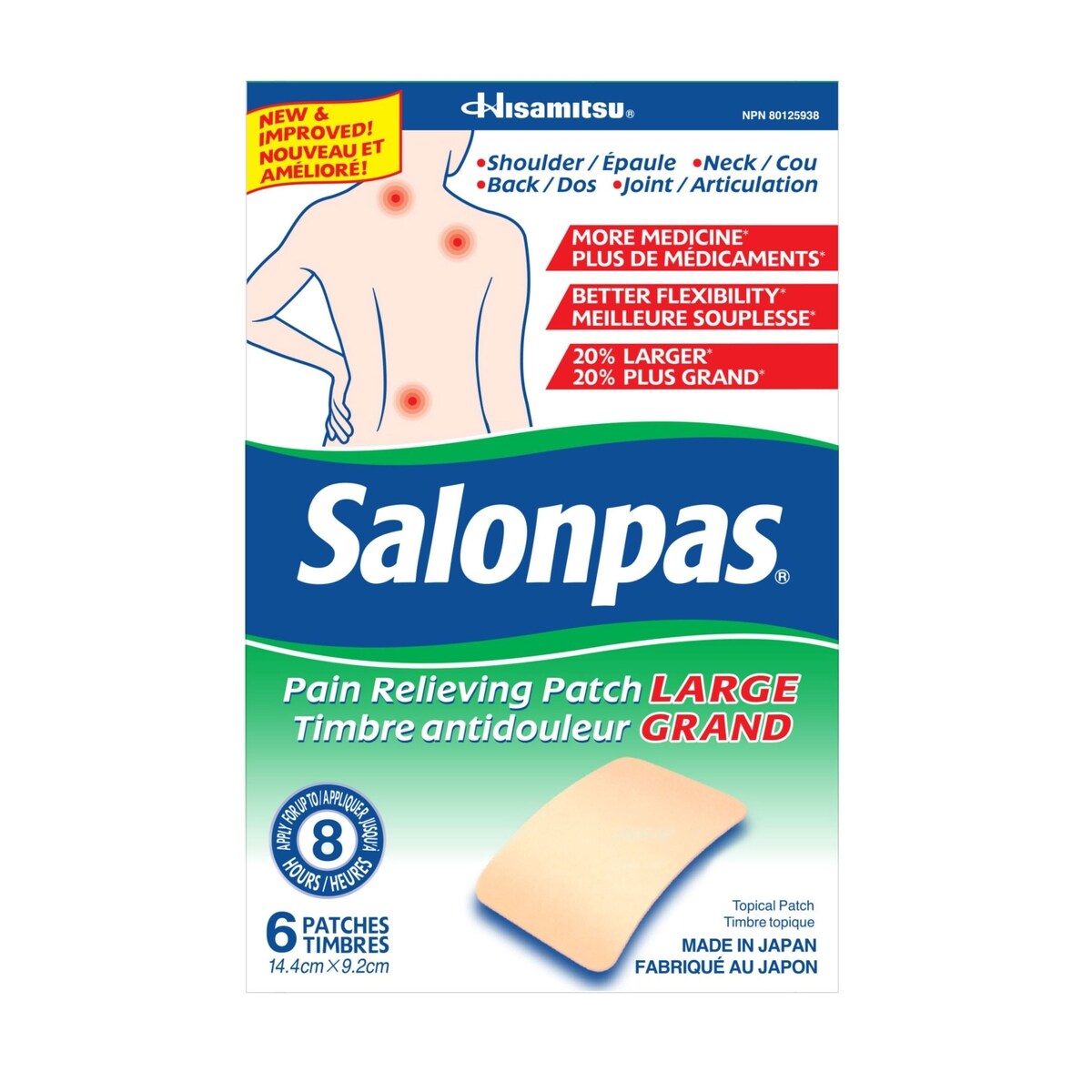 Timbre Soulagement de la Douleur Grand