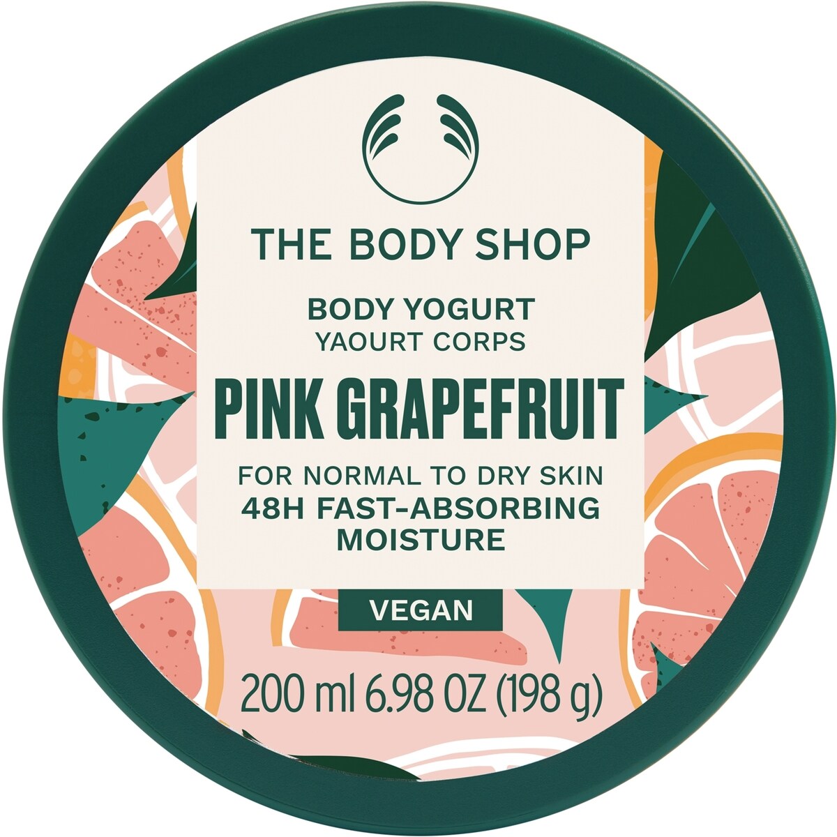 Yogourt corporel au pamplemousse rose