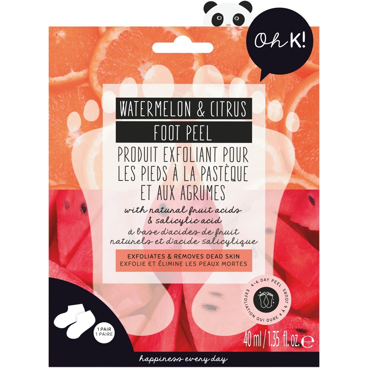 Exfoliant à la pastèque et aux agrumes pour les pieds