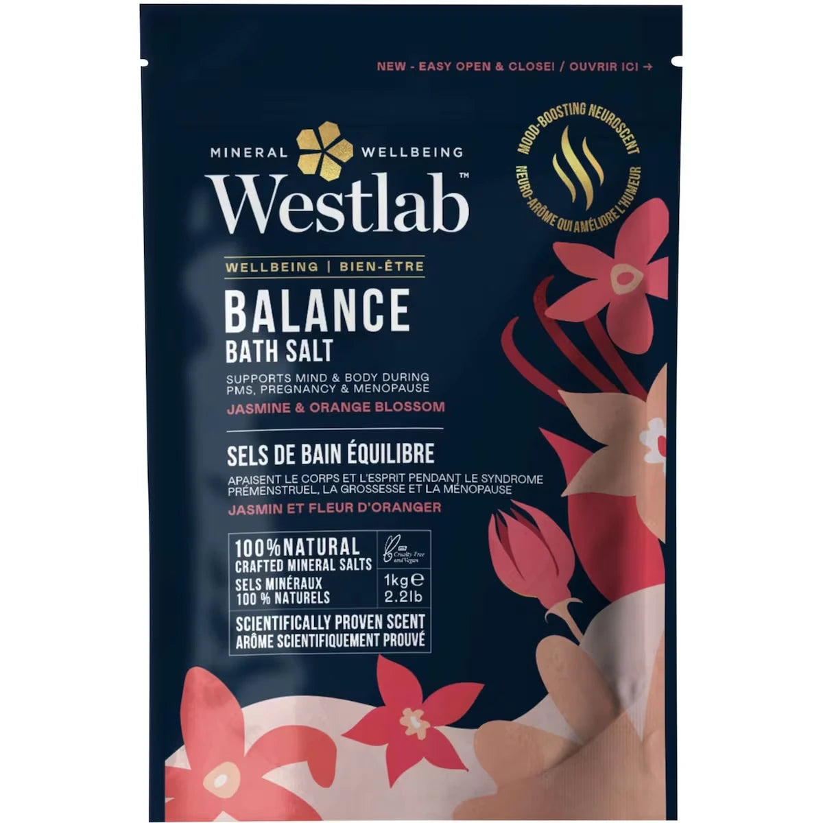 Sels  De  Bain  Équilibre Jasmin Et Fleur  D'Oranger