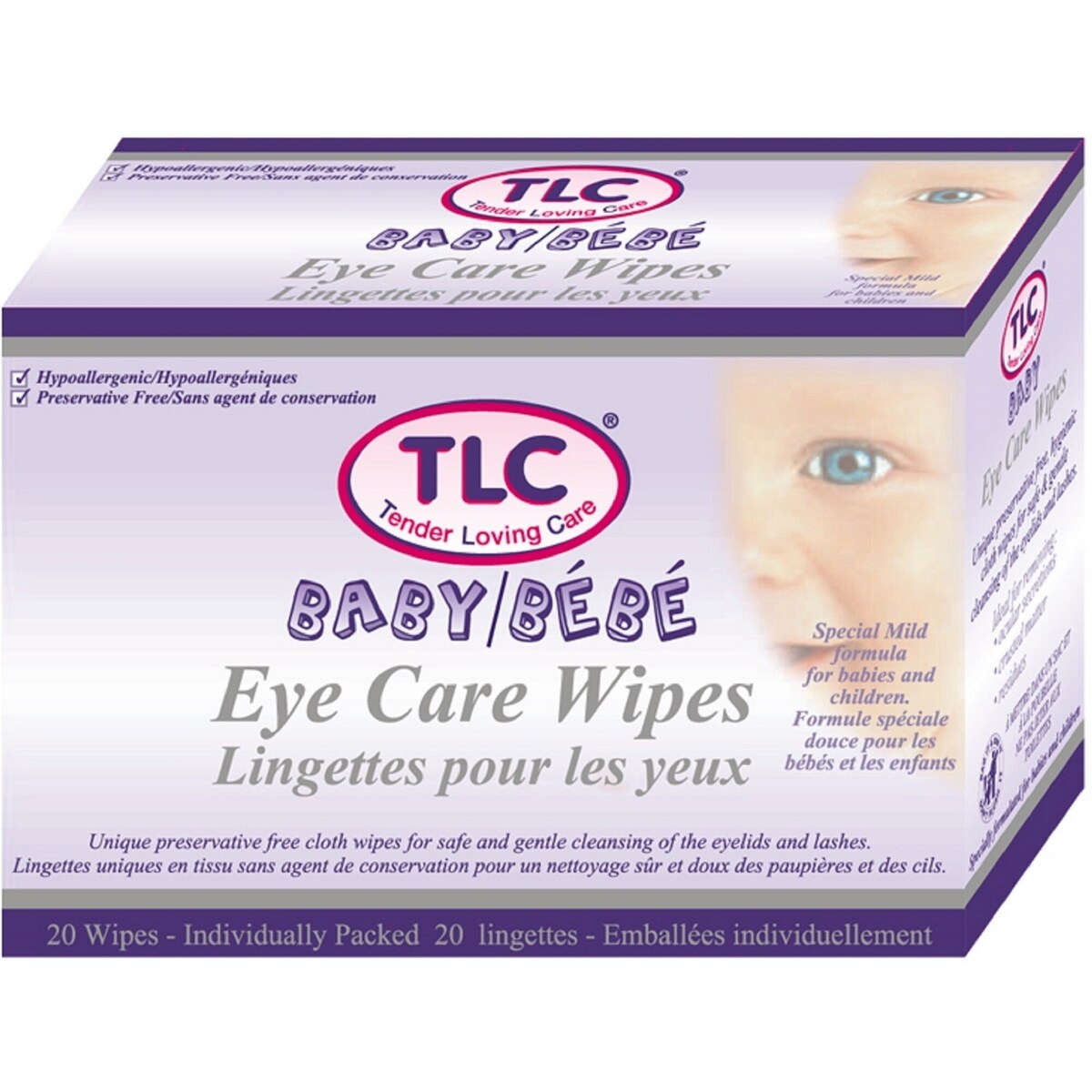 Lingettes pour les yeux de bébé