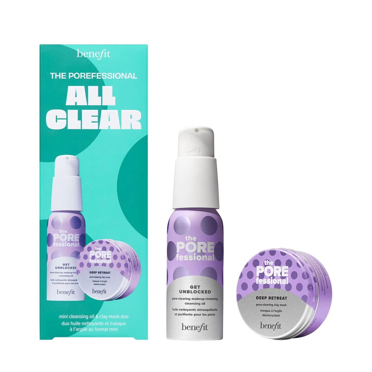 Le duo huile nettoyante et masque à l’argile The POREfessional All Clear