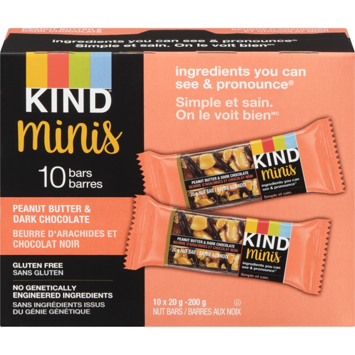 Mini-barres  Amandes, beurre d'arachide et chocolat noir