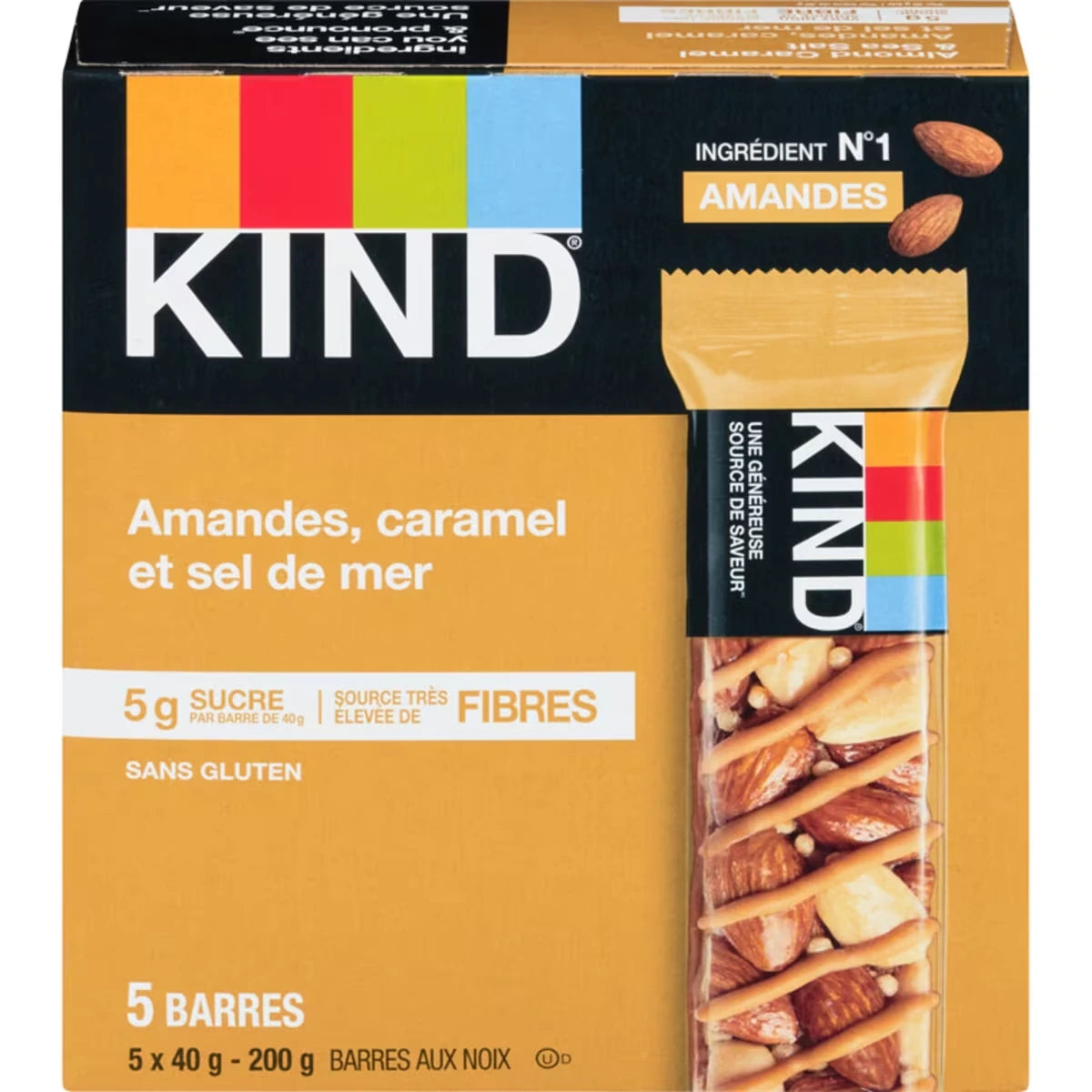 Barres Amandes, caramel et sel de mer