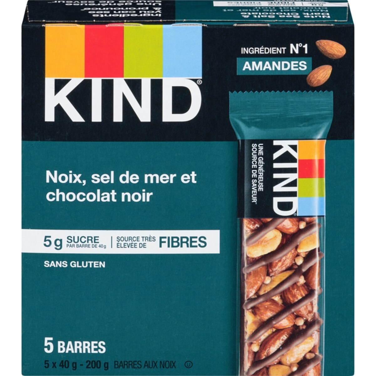Barres aux noix noix, sel de mer et chocolat noir