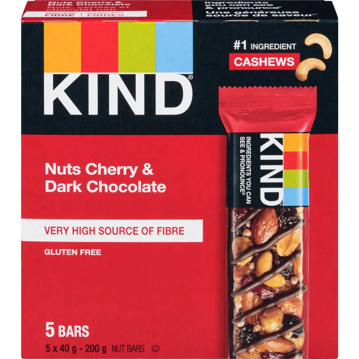 Barres Noix, cerises et chocolat noir