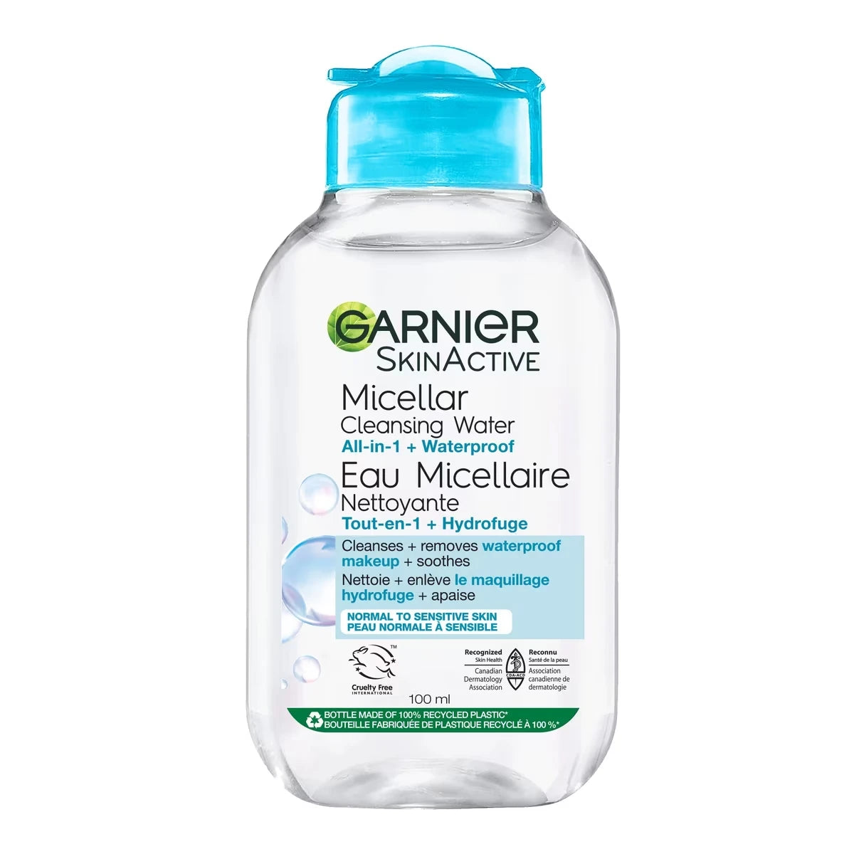 Skin Active Micellar Water For Normal And Sensitive Skin Waterproof 100 Ml