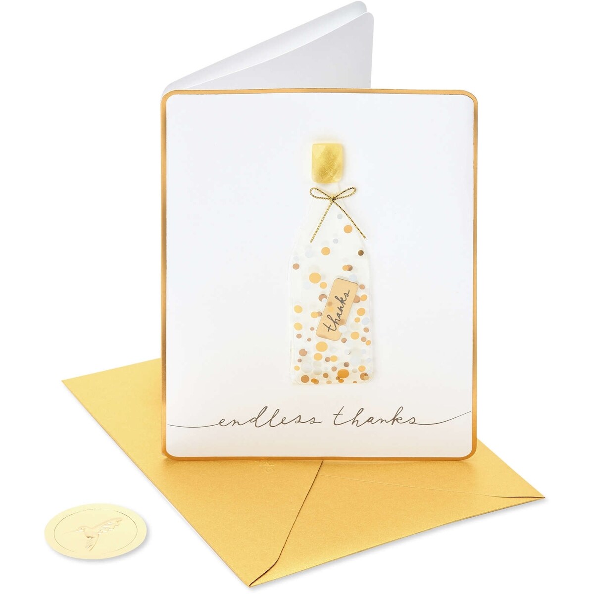 Carte de remerciement sans texte (Message dans une bouteille)