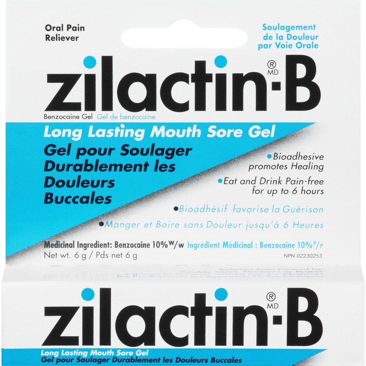 -B Gel De Benzoca�Ne Pour Soulager Durablement Les Douleurs Buccales 6 G