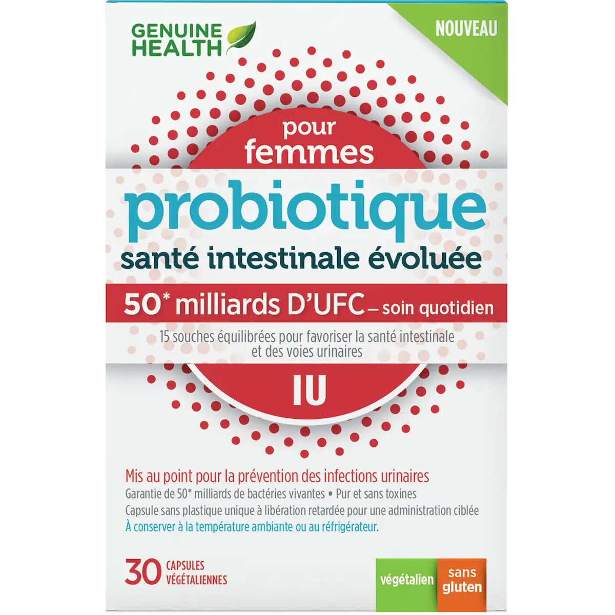 Santé intestinale évoluée probiotique pour femmes IU