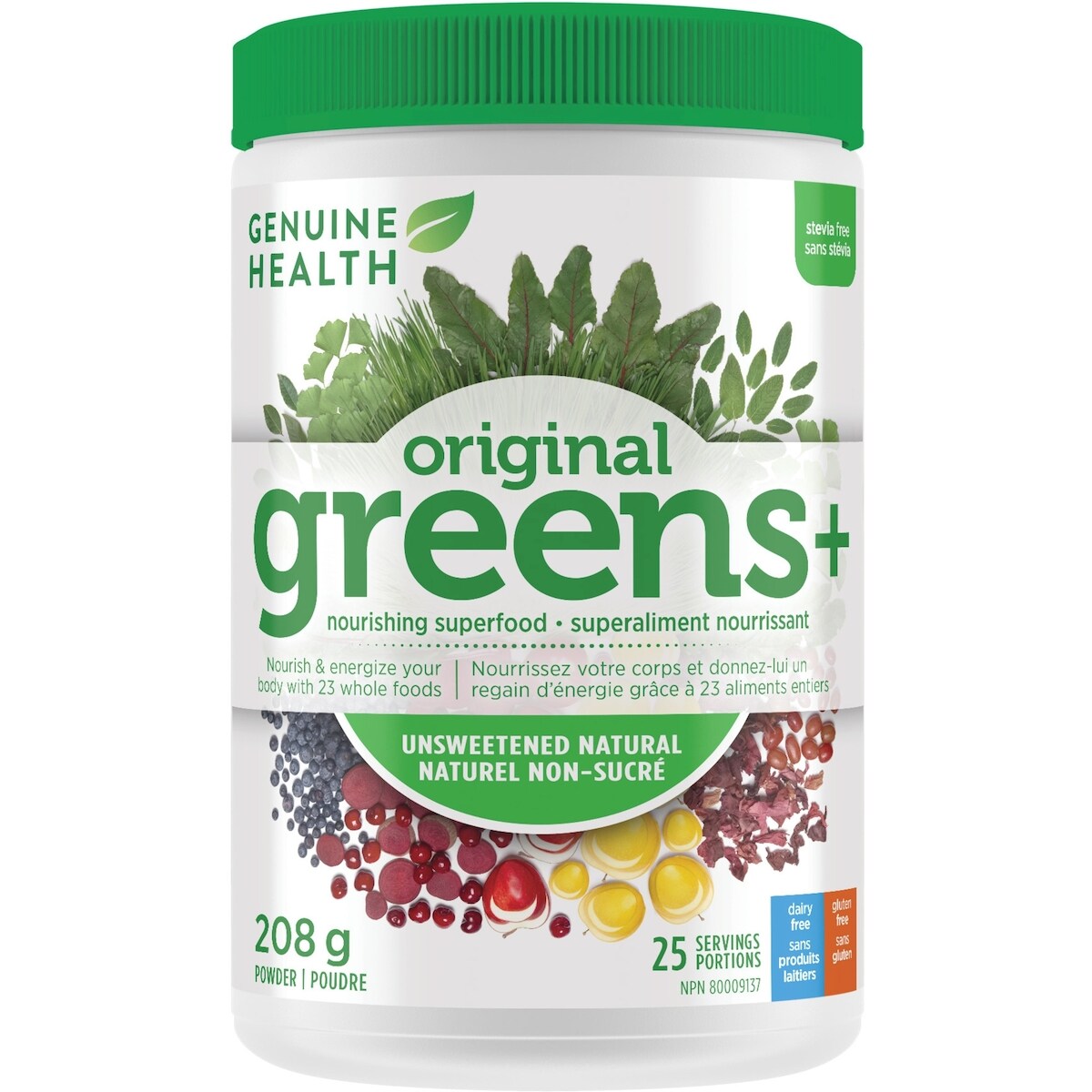 greens+ original natural non sucre