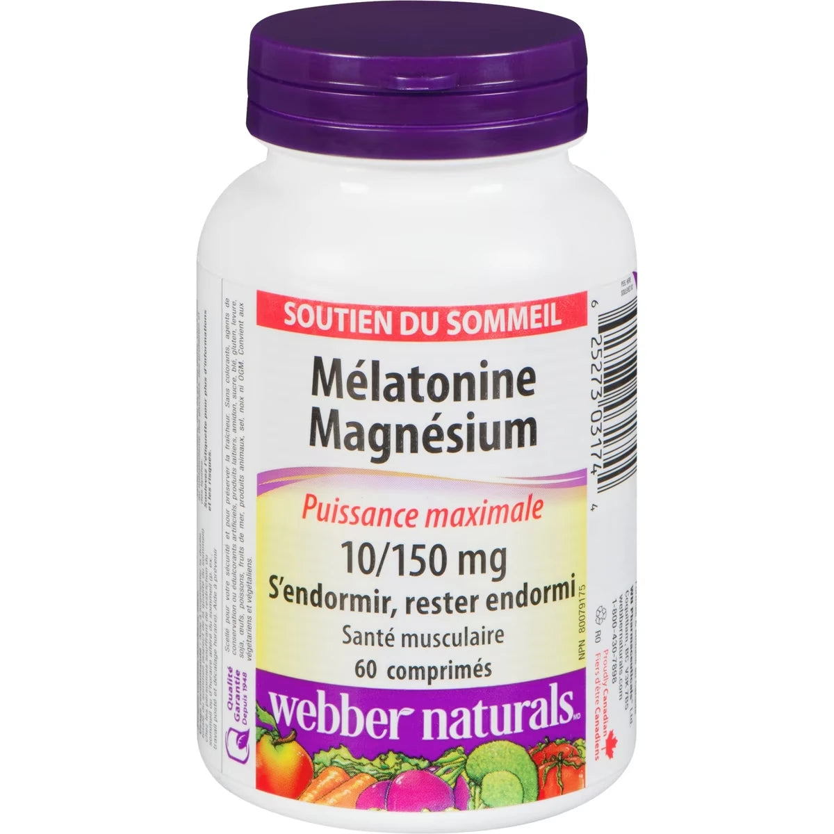 Mélatonine Magnésium Puissance maximale 10/150 mg
