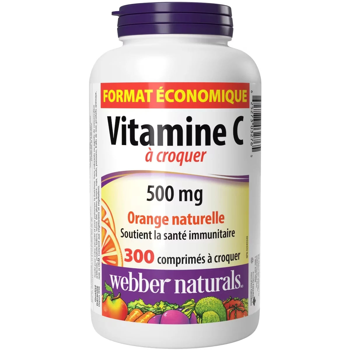 Vitamine C à croquer orange naturelle