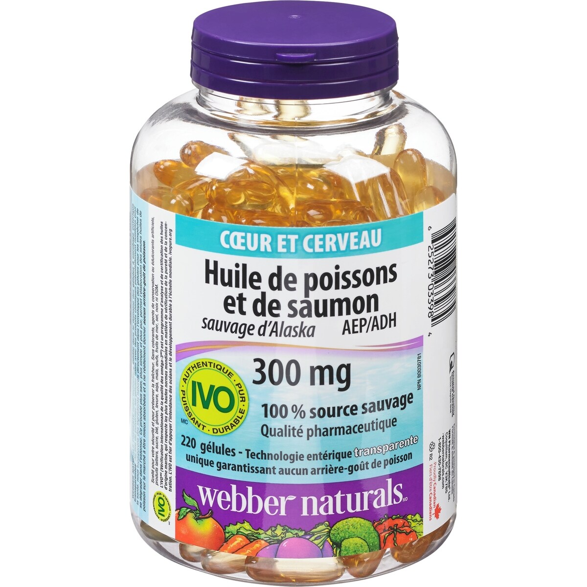 Huile de poissons et de saumon sauvage d’Alaska AEP/ADH 300 mg