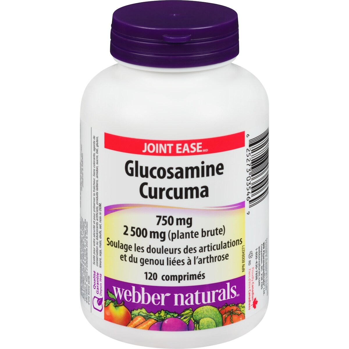 Glucosamine Curcuma 750 mg / 2 500 mg (plante brute)