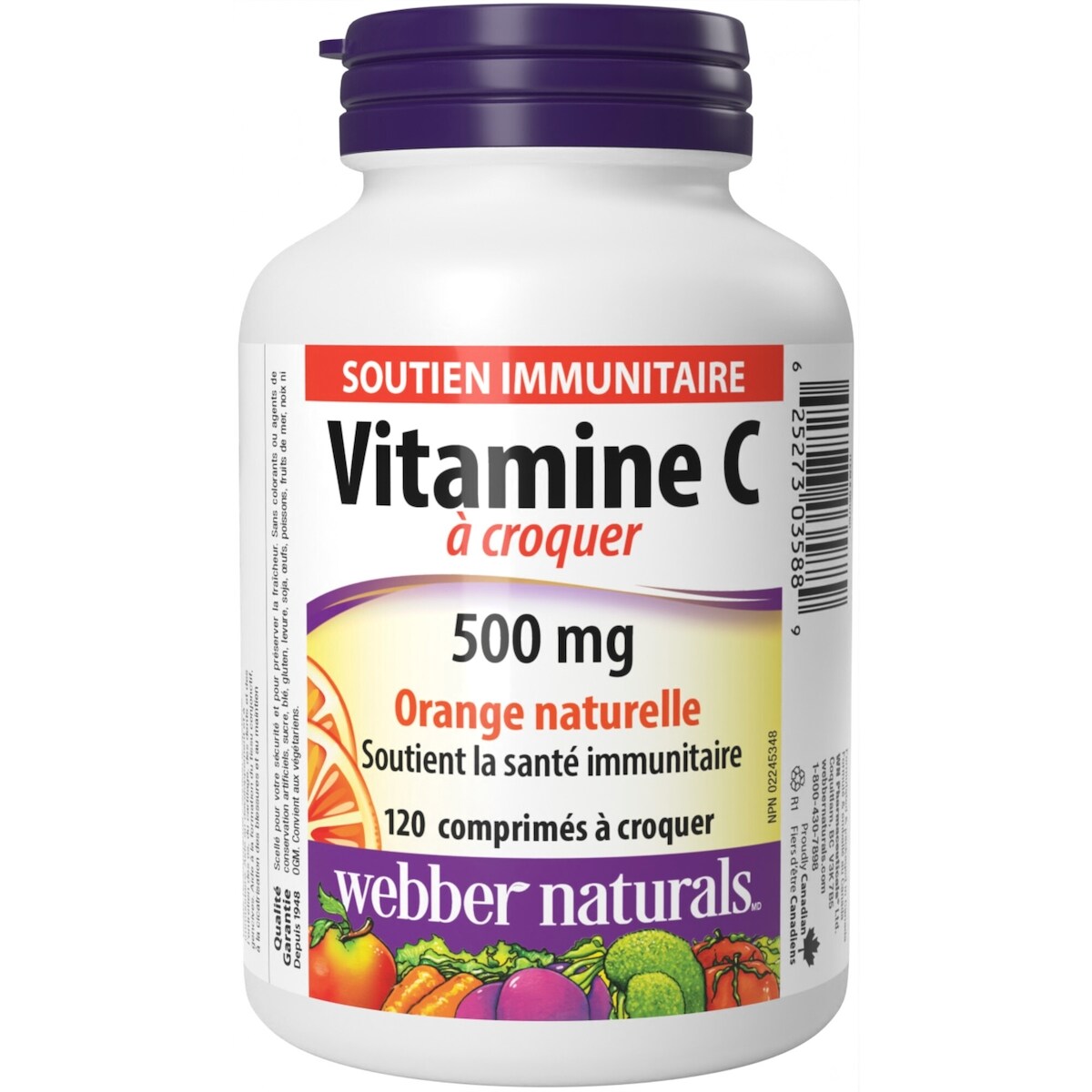 Vitamine C à croquer orange naturelle