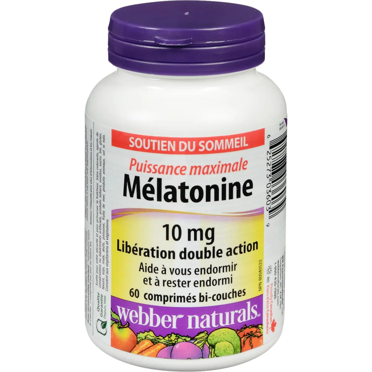 Mélatonine Puissance maximale Libération double action 10 mg