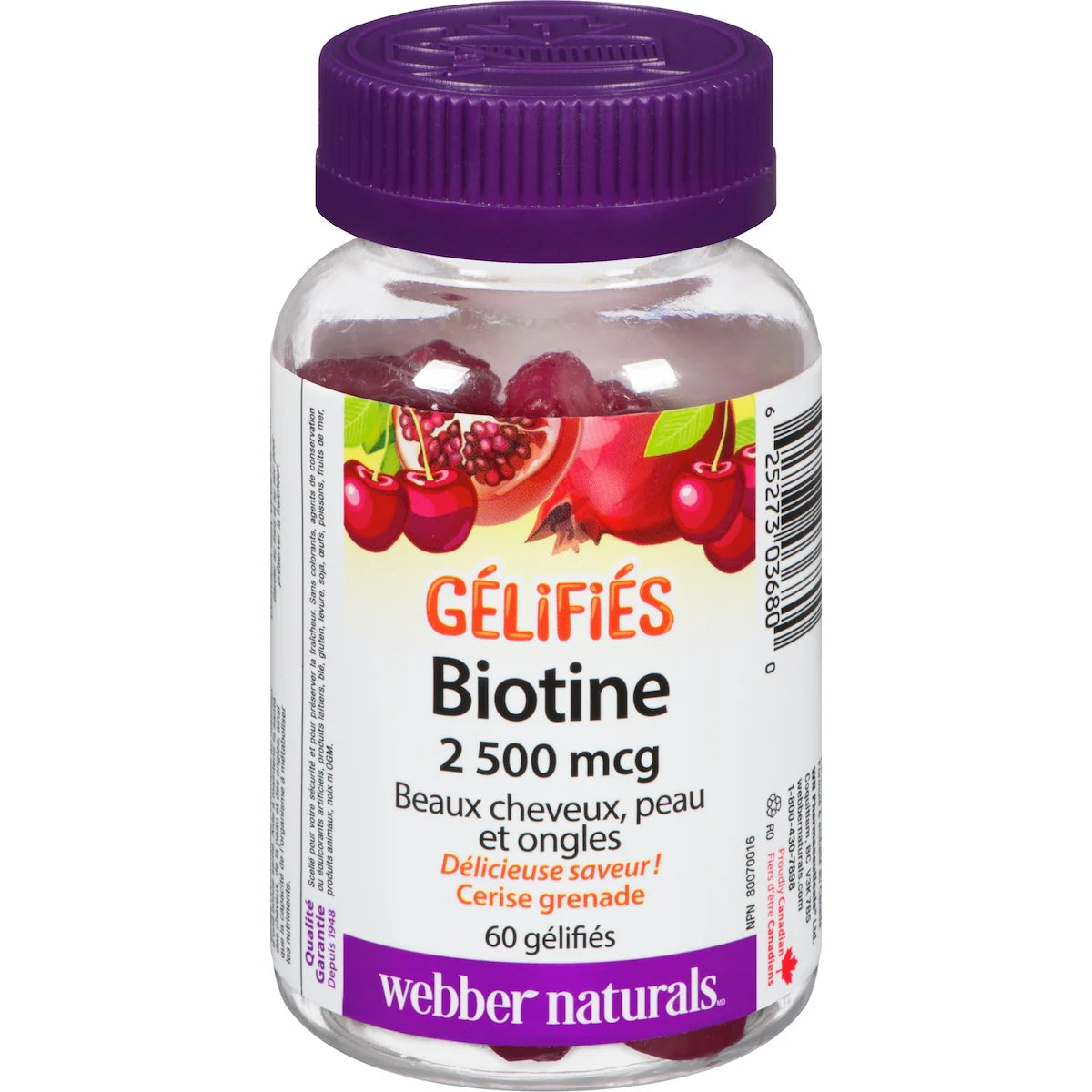 Biotine  2 500 mcg Cerise grenade