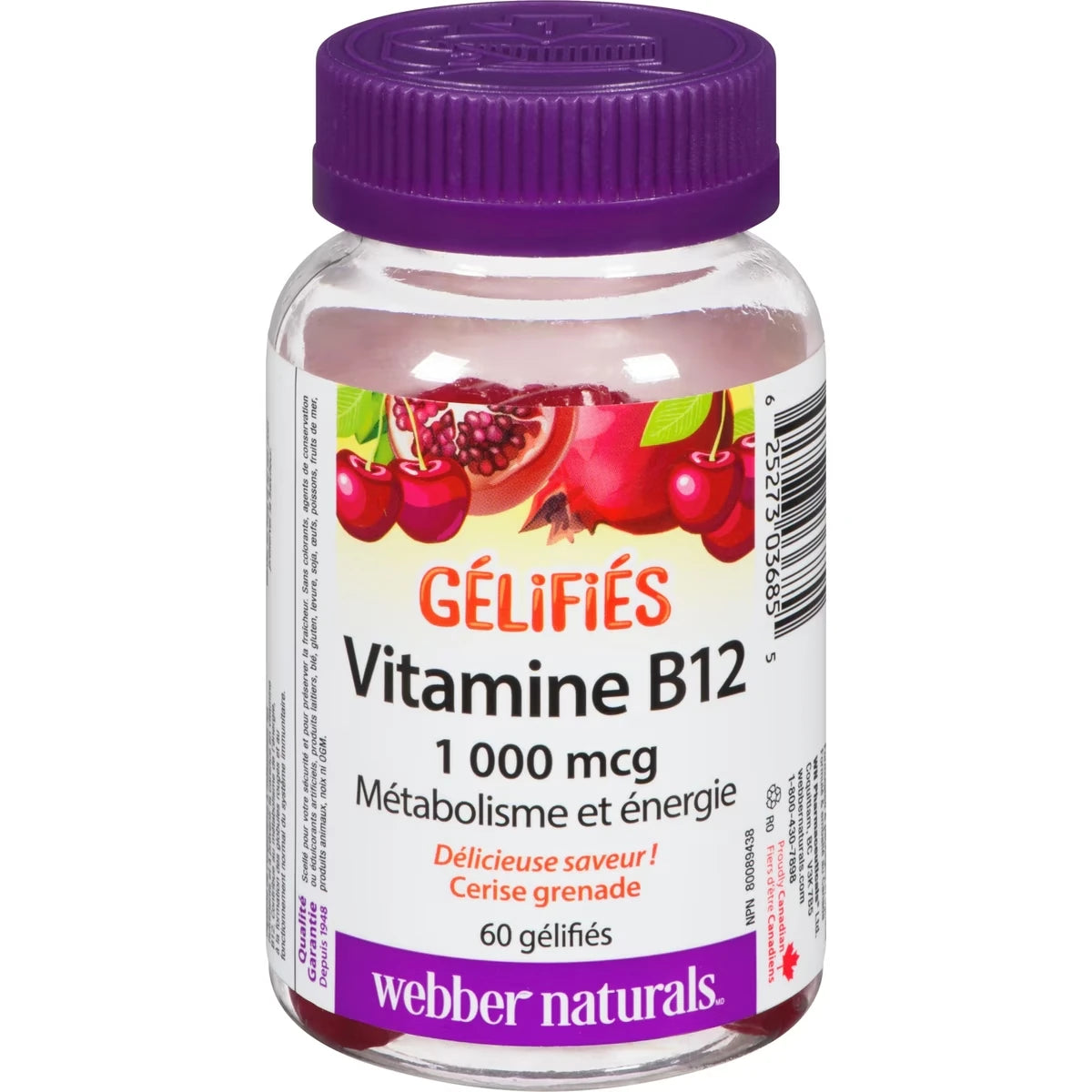 Vitamine B12  1 000 mcg Cerise grenade