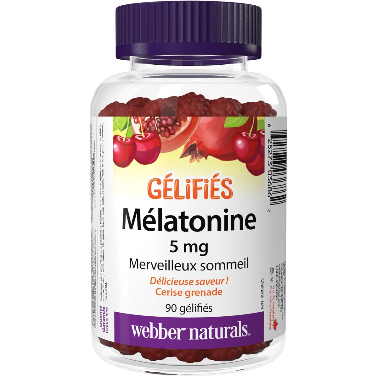 Mélatonine  5 mg Cerise grenade