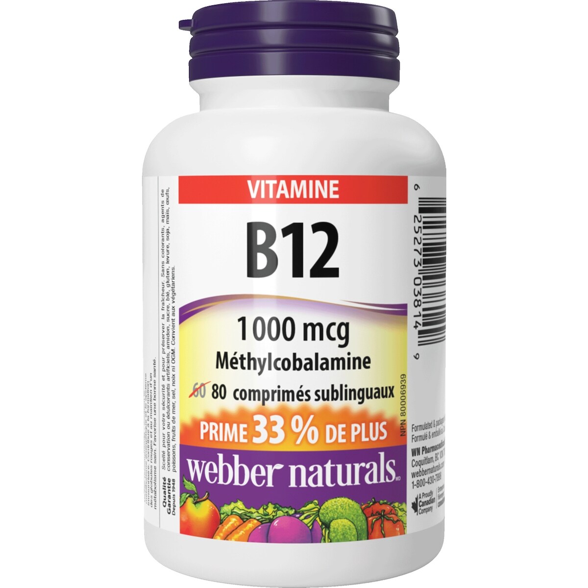 Vitamine B12 méthylcobalamine 1 000 mcg