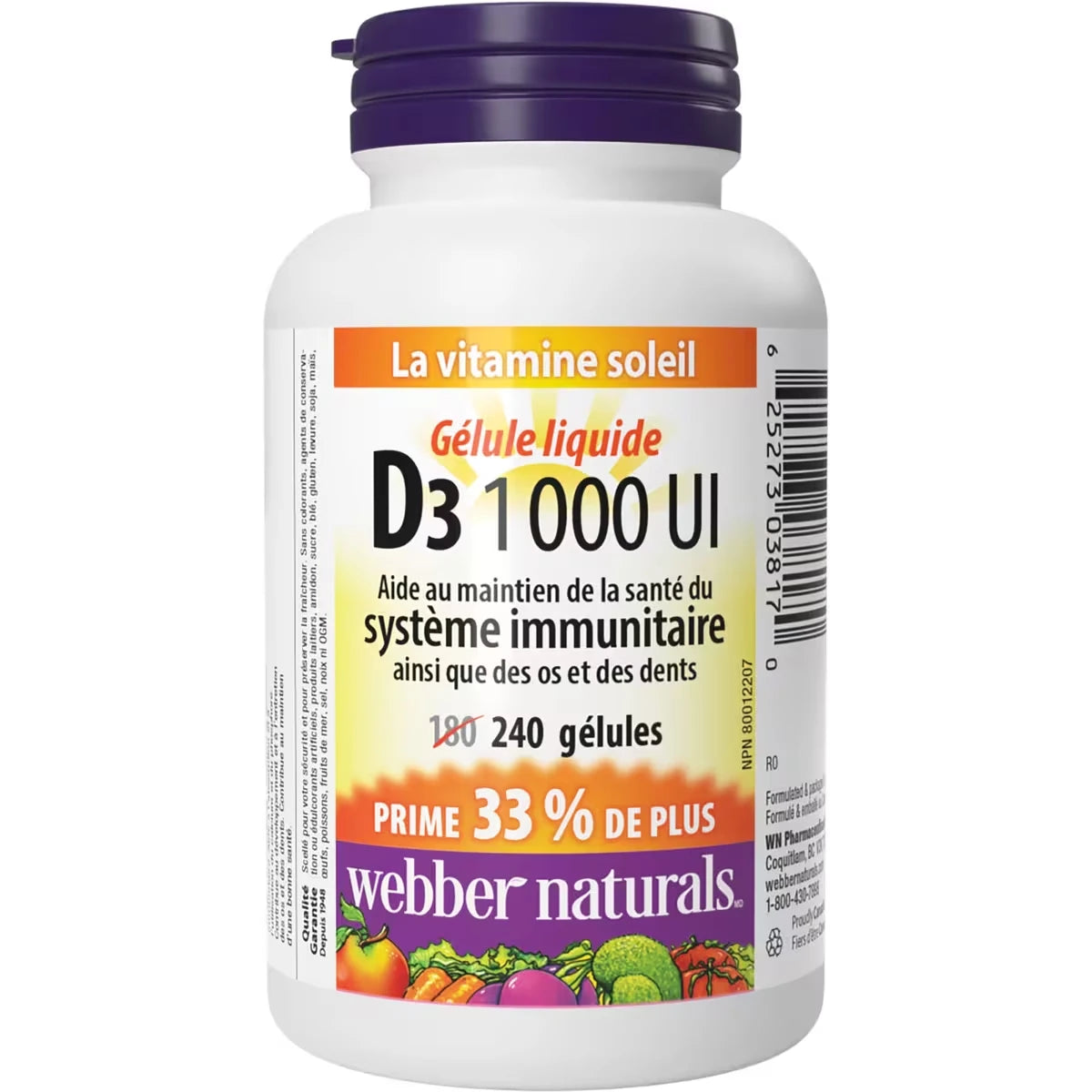 Vitamine D3 1 000 UI