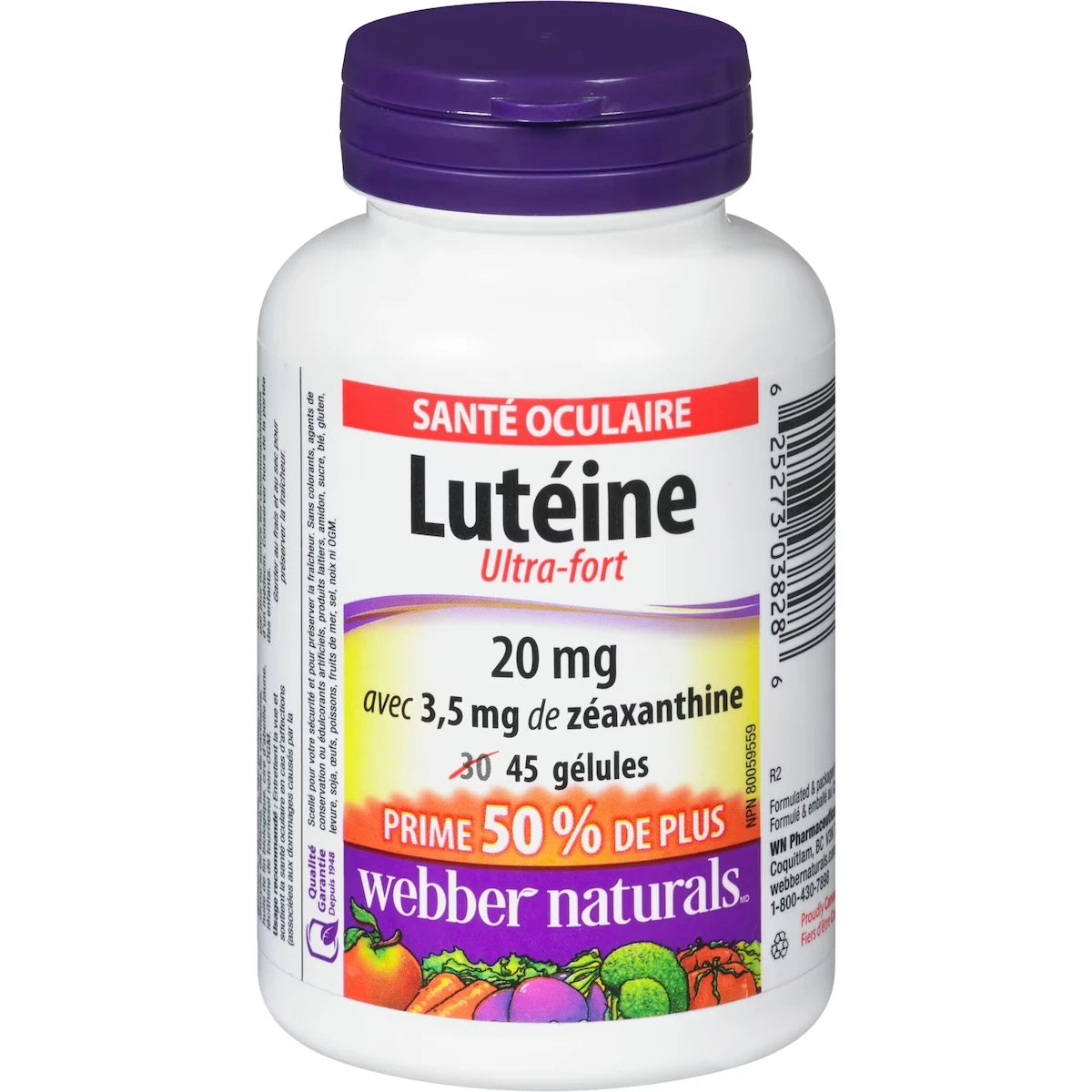 Lutéine avec Zéaxanthine Extra-Fort 20 mg