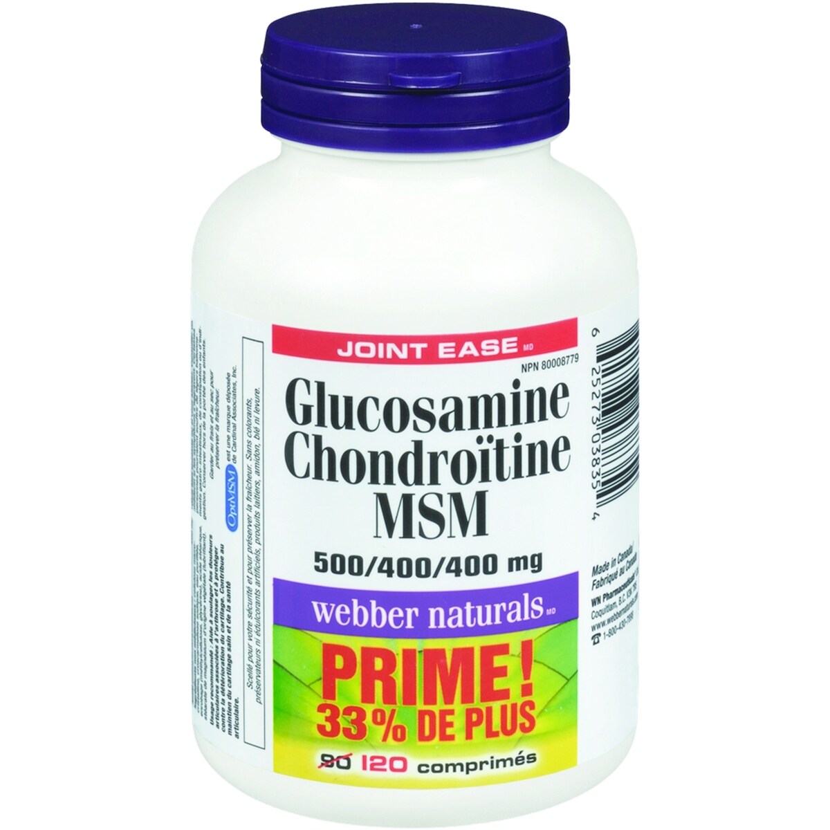 Glucosamine Chondroïtine MSM Double concentration 500/400/400 mg