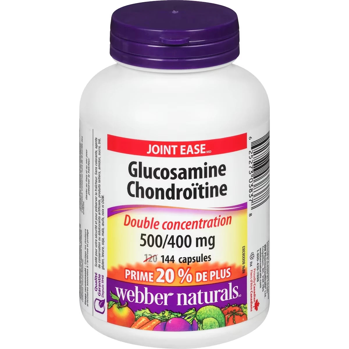 Glucosamine Chondroïtine Double concentration 500/400 mg