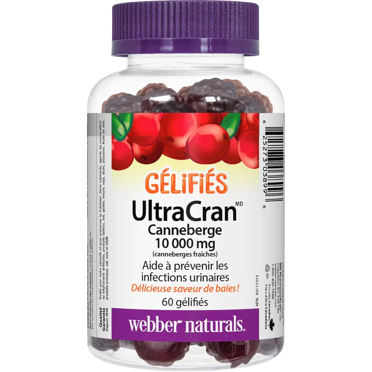 Canneberge UltraCran 10 000 mg Gélifiés