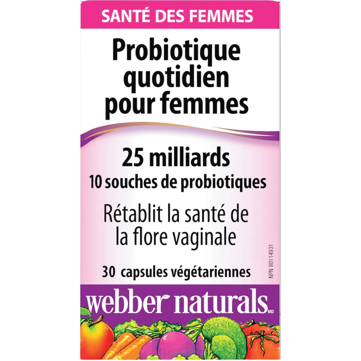 Probiotique quotidien pour femmes 25 milliards