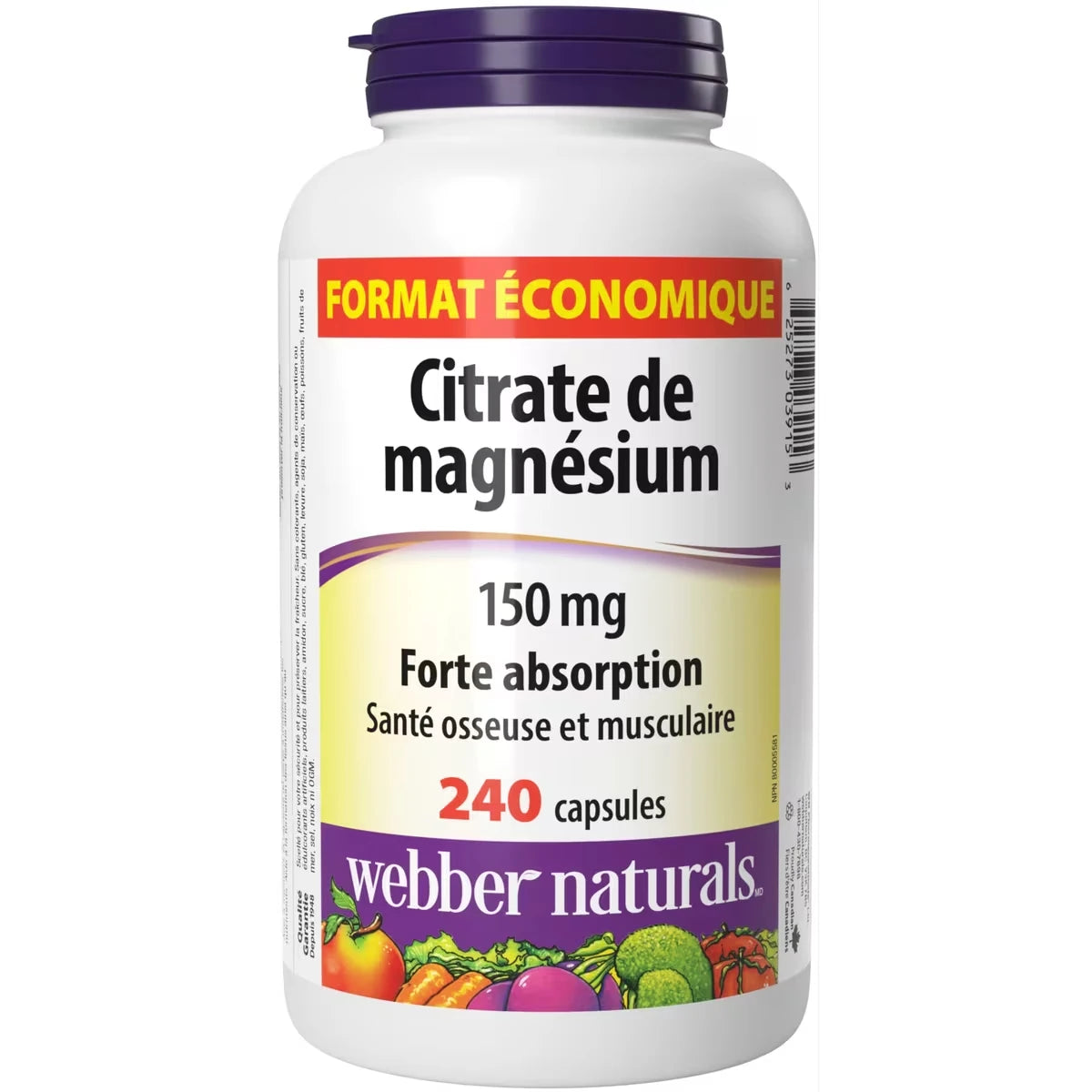 Citrate de magnésium Forte absorption 150 mg