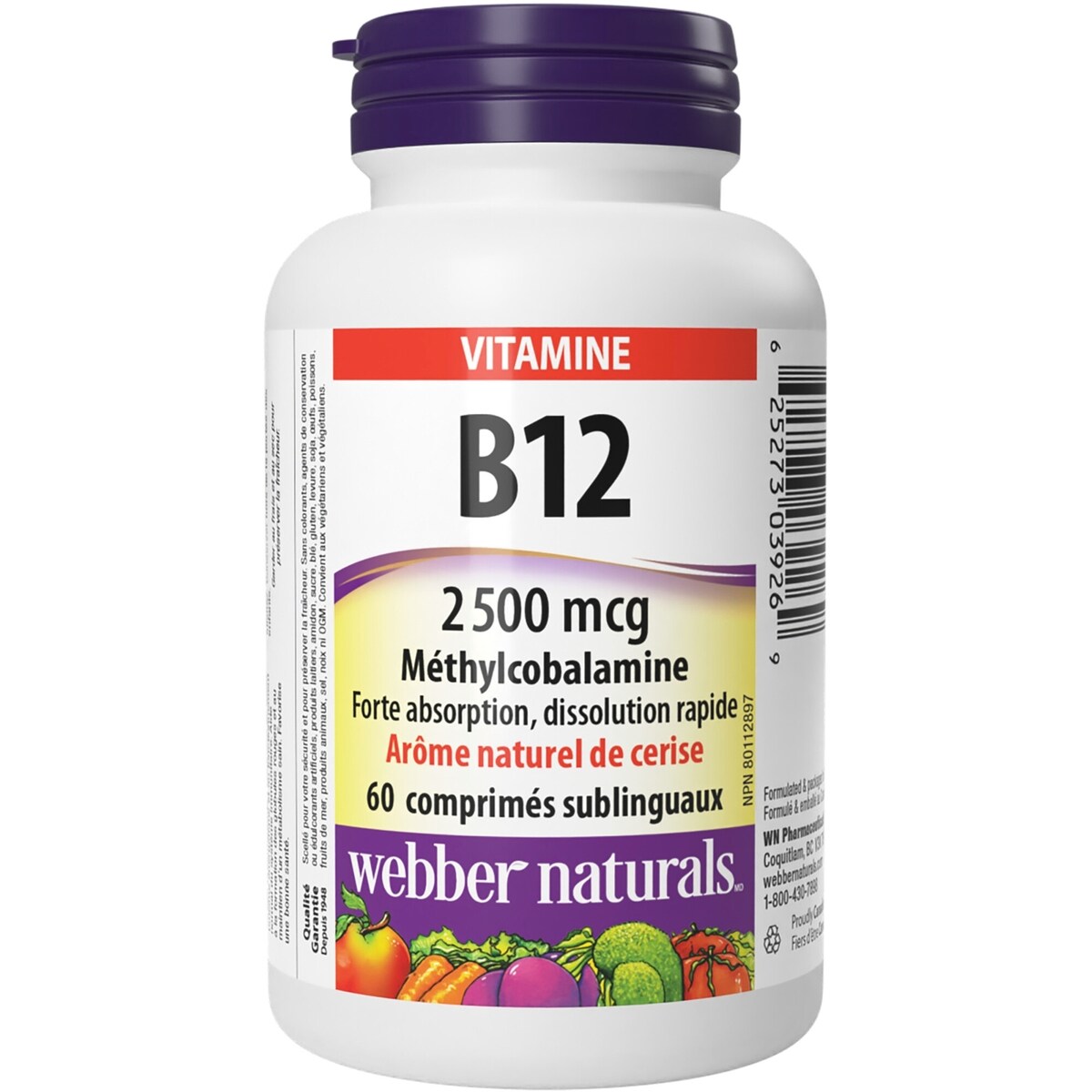 Vitamine B12 Méthylcobalamine 2 500 mcg