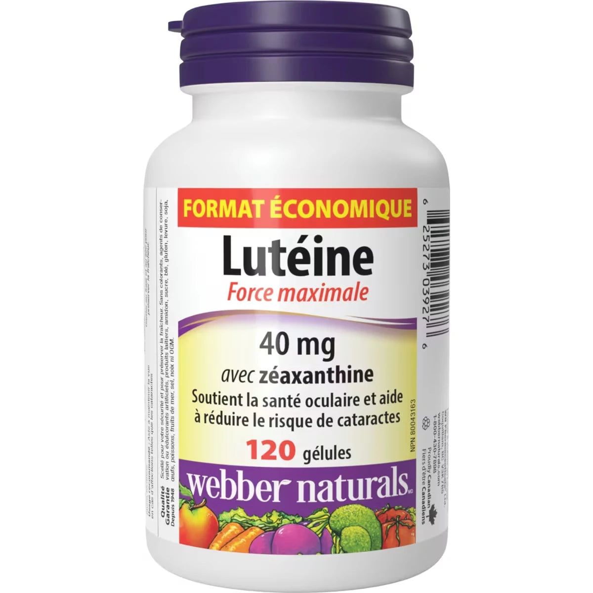 Lutéine avec zéaxanthine Force maximale 40 mg