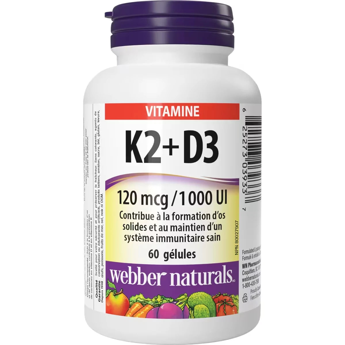 Vitamine K2+D3 I20 mcg/I 000 UI