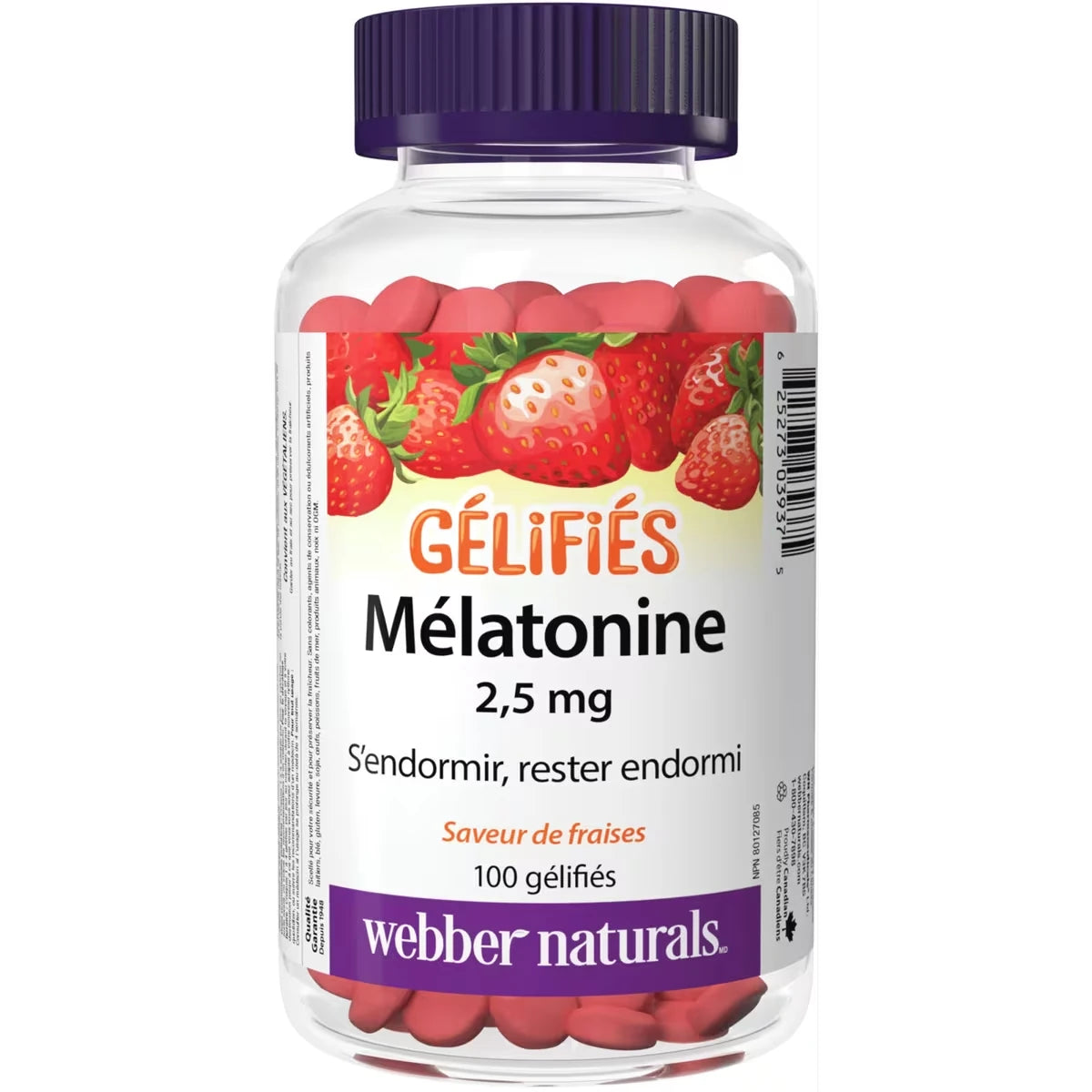 Mélatonine Gélifiés 2,5 mg fraise