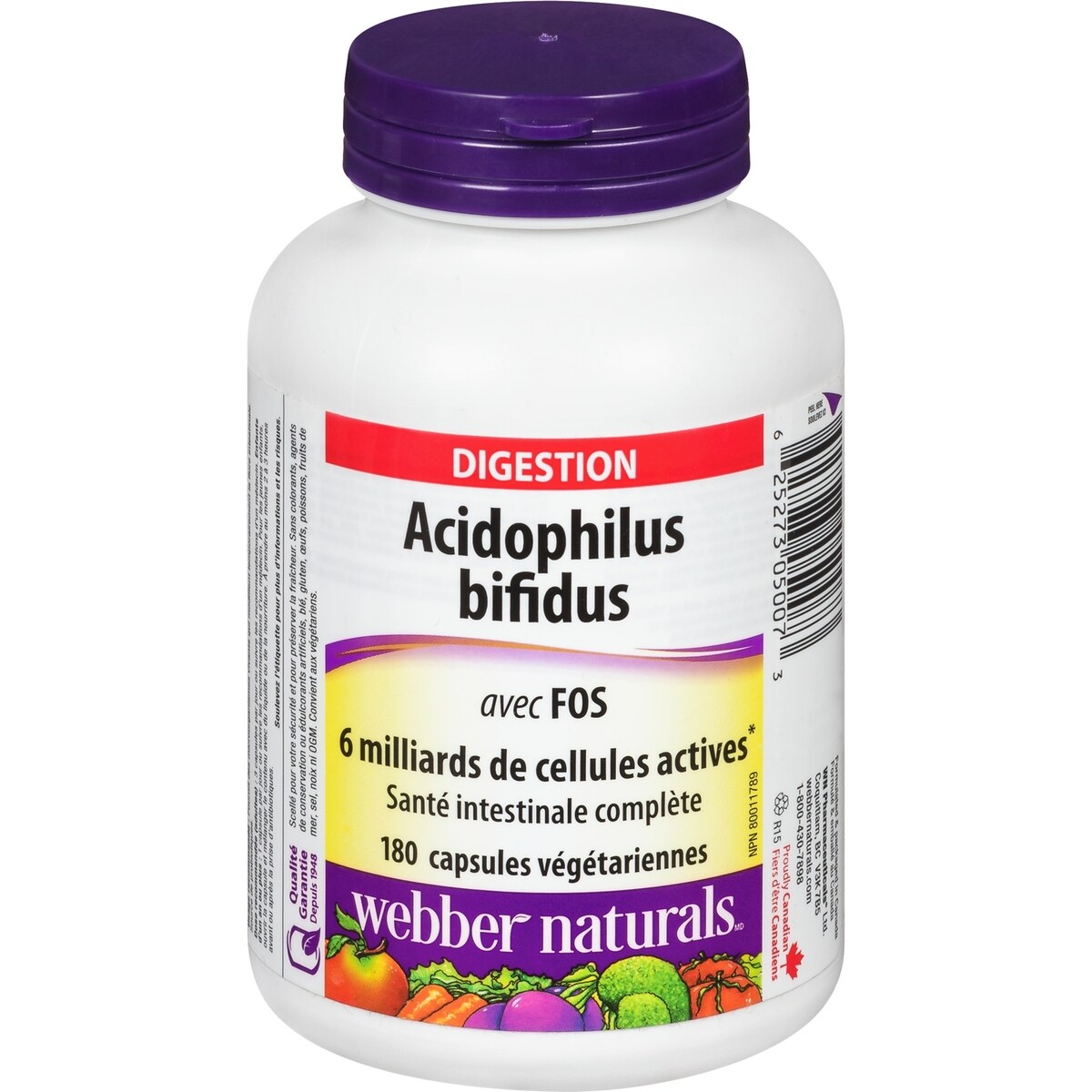 Acidophilus bifidus avec FOS 6 milliards de cellules actives