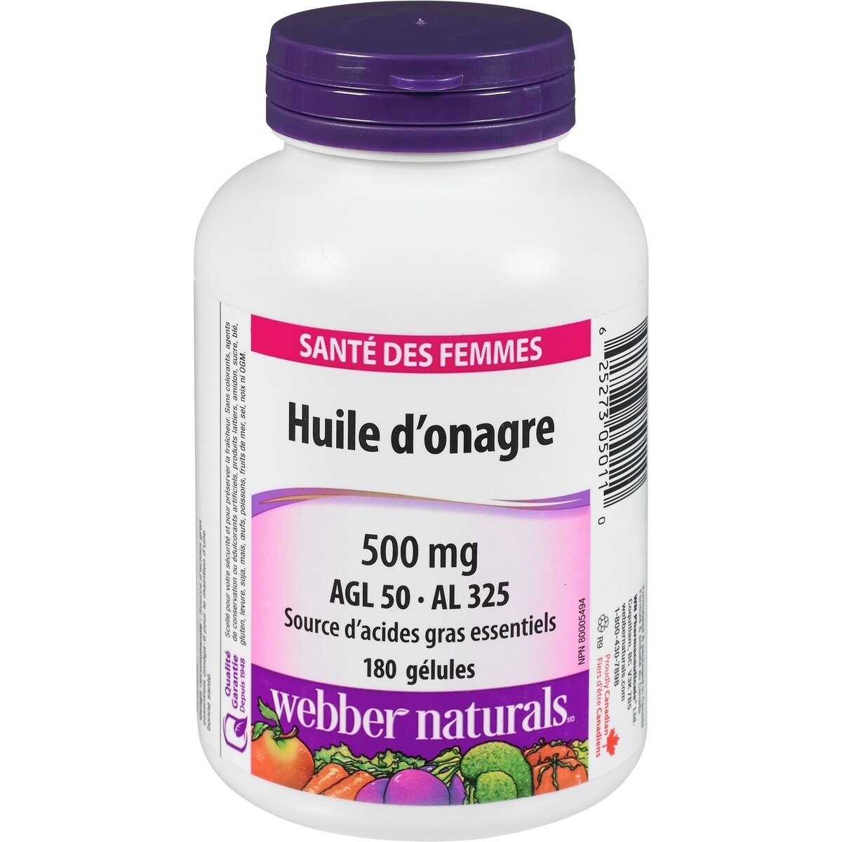 Huile d’onagre AGL 50 · AL 325 500 mg
