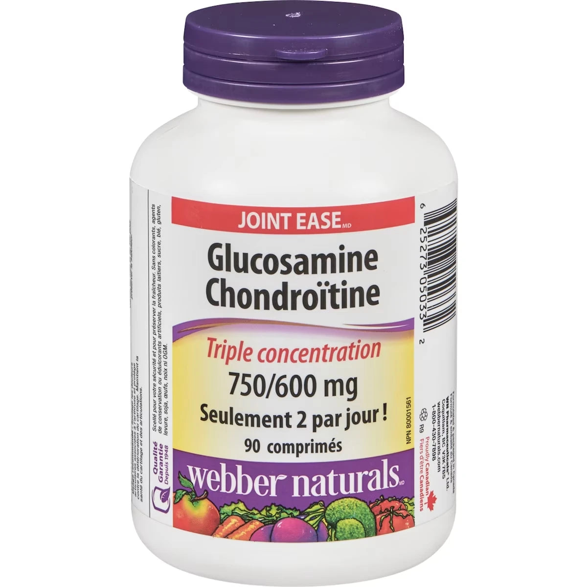 Glucosamine Chondroïtine Triple concentration 750/600 mg