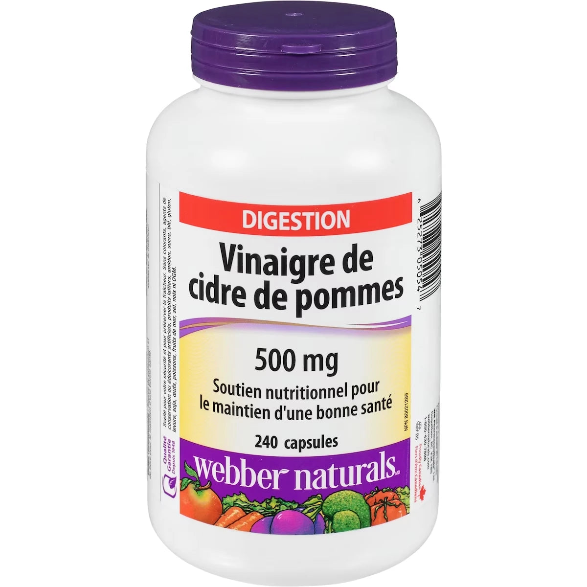Vinaigre de cidre de pommes 500 mg