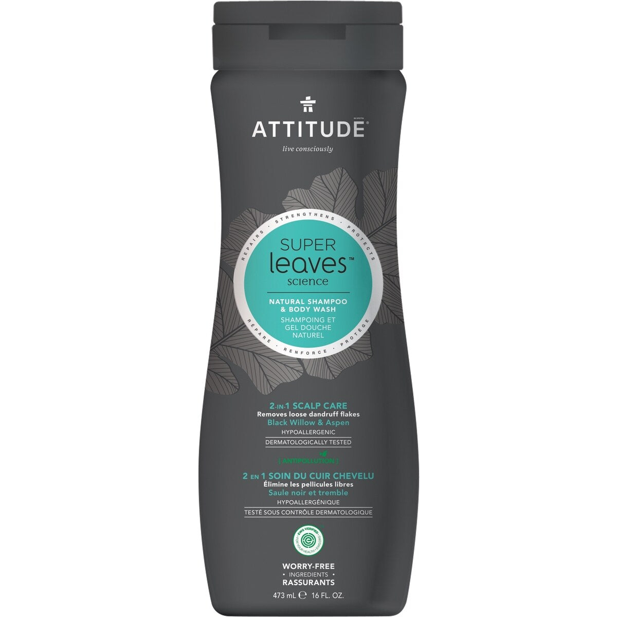 Super Leaves HOMME 2en1 Shampoing et Corps - cuir chevelu